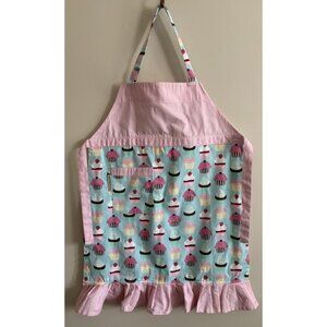 William Sonoma KIDS pink blue Cupcake Baking apron